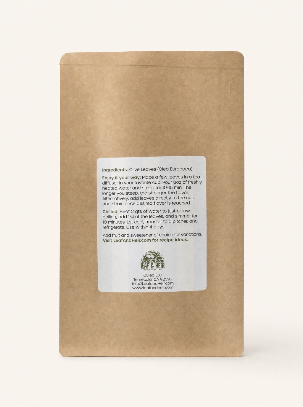 Extra Virgin Olive Leaf Tea
